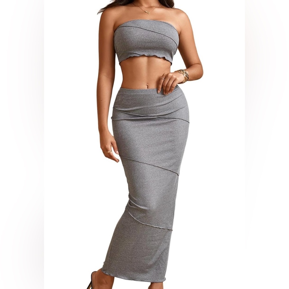 New Woman 2 pieces set , gray.